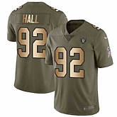 Nike Raiders 92 P. J. Hall Olive Gold Salute To Service Limited Jersey Dzhi,baseball caps,new era cap wholesale,wholesale hats